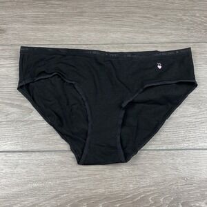 Victoria's Secret Women's Cotton Blend Hip Hugger Underwear Black Pink Large New